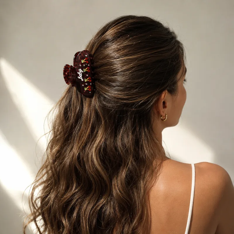 The Hair Club claw worn in hair